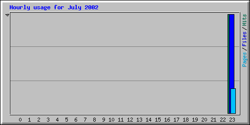 Hourly usage for July 2002