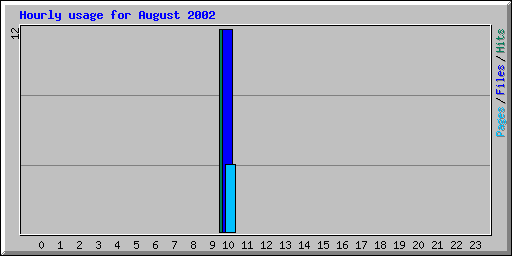 Hourly usage for August 2002